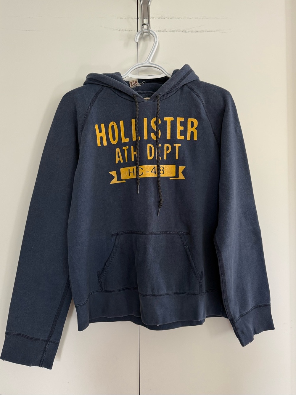 Vintage Navy Blue Pullover Hoodie: Hollister - Picture 5 of 5
